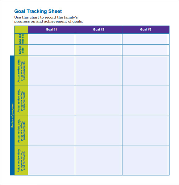 FREE 9  Goal Tracking Samples in PDF Excel