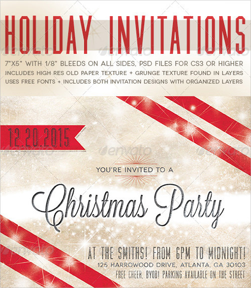 holiday invitation template