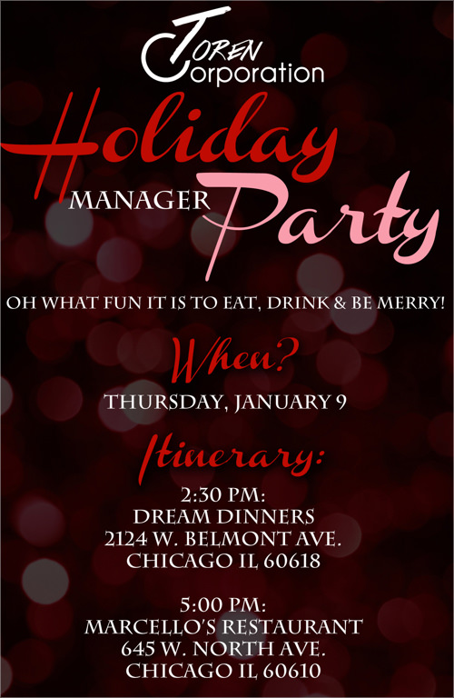 Holiday Party Invitation Template 6