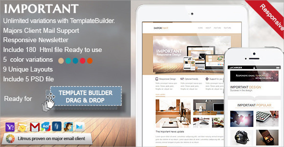 important responsive email template