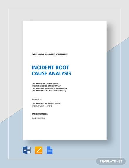 incident root cause analysis template