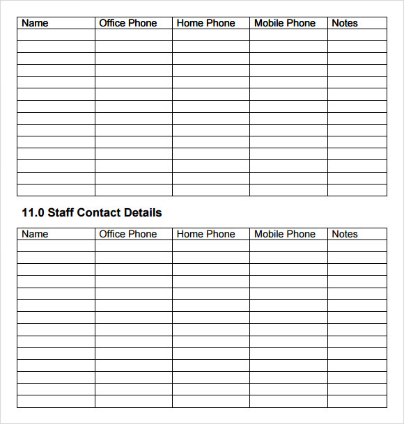 information technology business continuity plan template