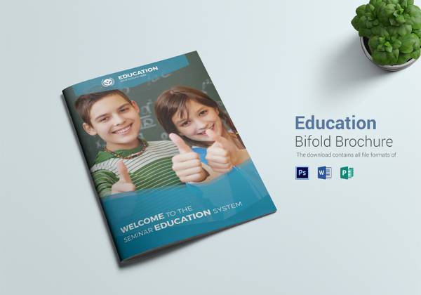 innovative education a4 bi fold brochure template