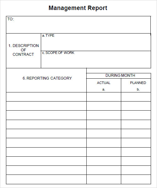 Weekly Manager Report Template