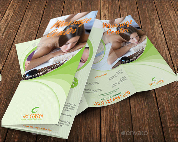 massage brochure template