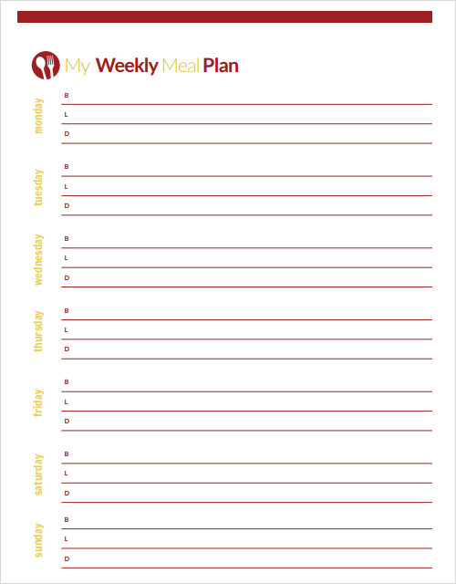 meal planning template