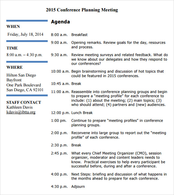 meeting planning agenda template