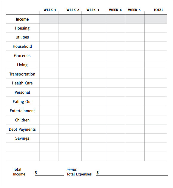 monthly expense tracker google sheets template