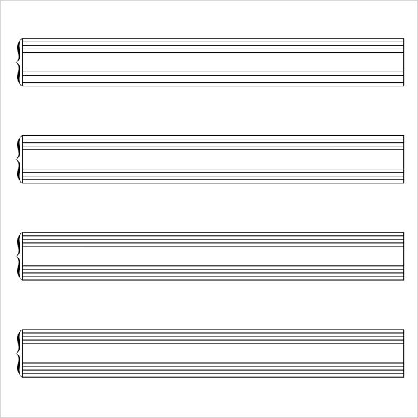 9 Sample Music Staff Paper Templates to Download for Free Sample