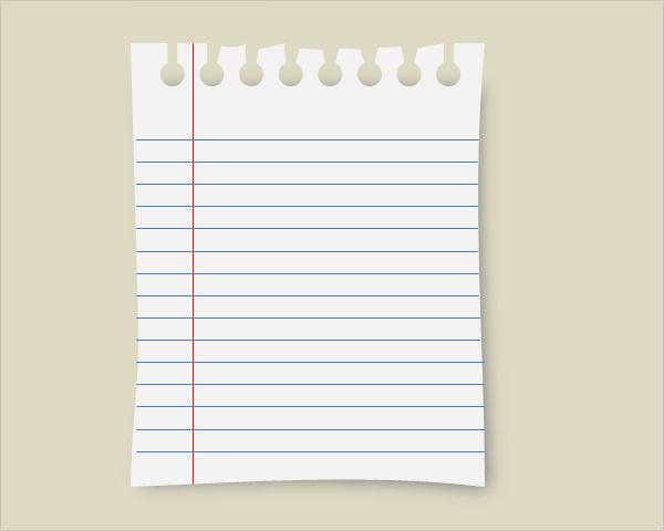 notebook paper template powerpoint