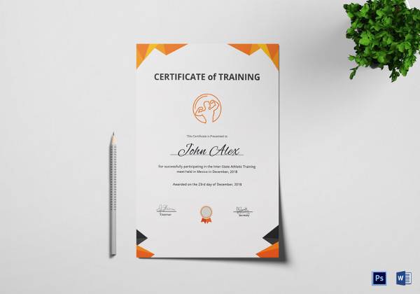 physical fitness training certificate