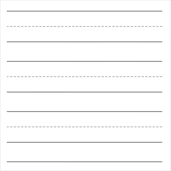 Printable Lined Paper For Kindergarten