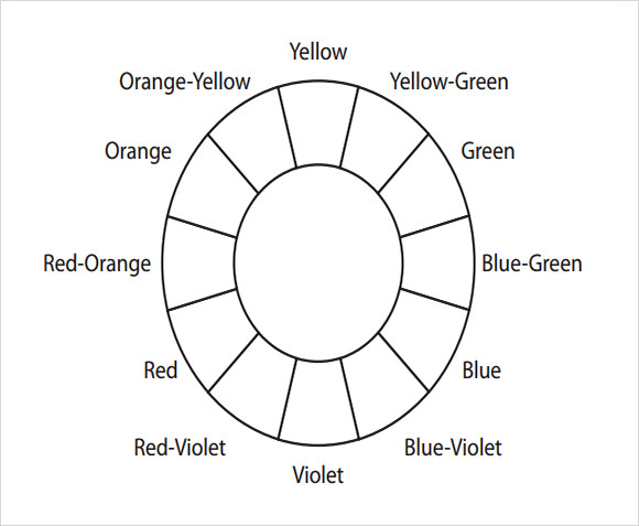 color wheel template primary and secondary