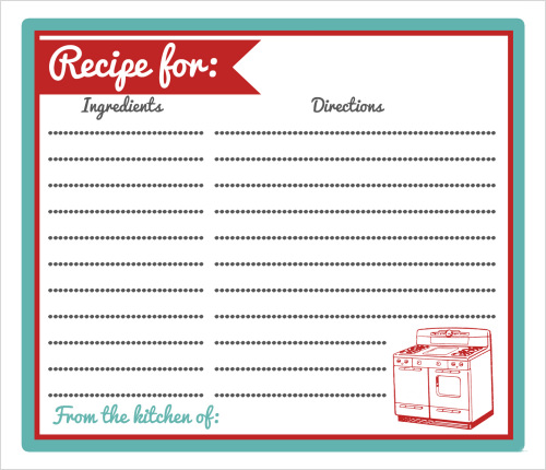 Template For Recipe Cards In Word | DocTemplates