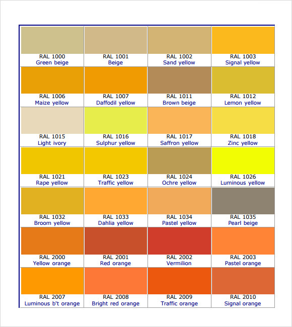 pantone conversion to ral