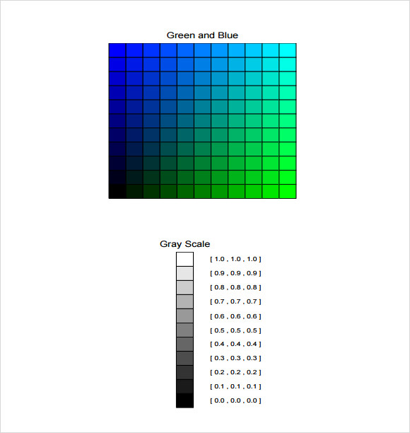 rgb color chart matlab