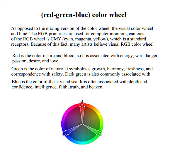 rgb color wheel chart