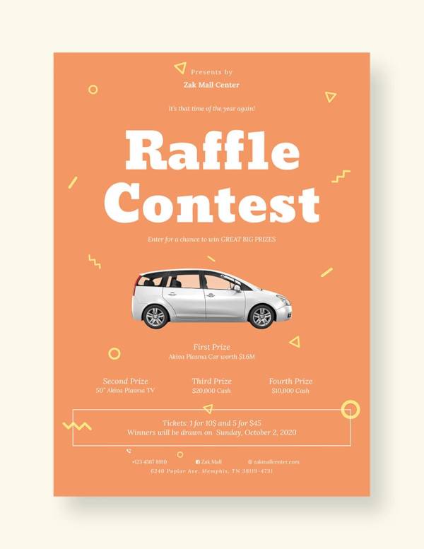 FREE 12+ Amazing Raffle Flyer Templates in PSD AI InDesign Pages