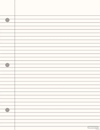 sample college ruled paper template
