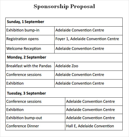 sample sponsorship proposal