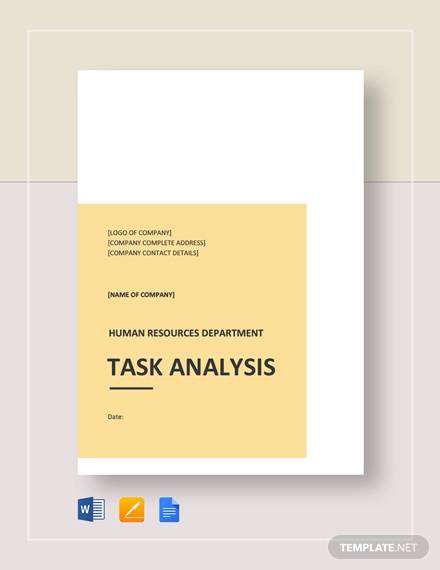 Free 15 Task Analysis Samples In Pdf Excel Ms Word Google Docs