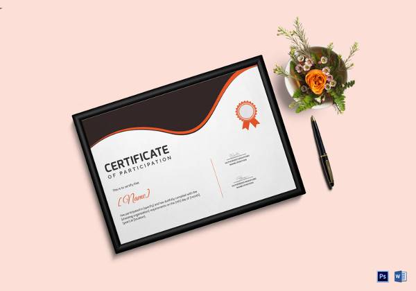 shooting participation certificate template