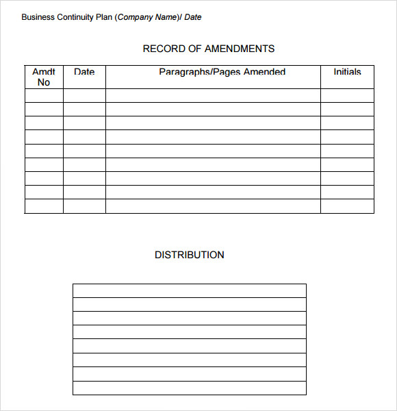 FREE 12+ Sample Business Continuity Plan Templates in PDF