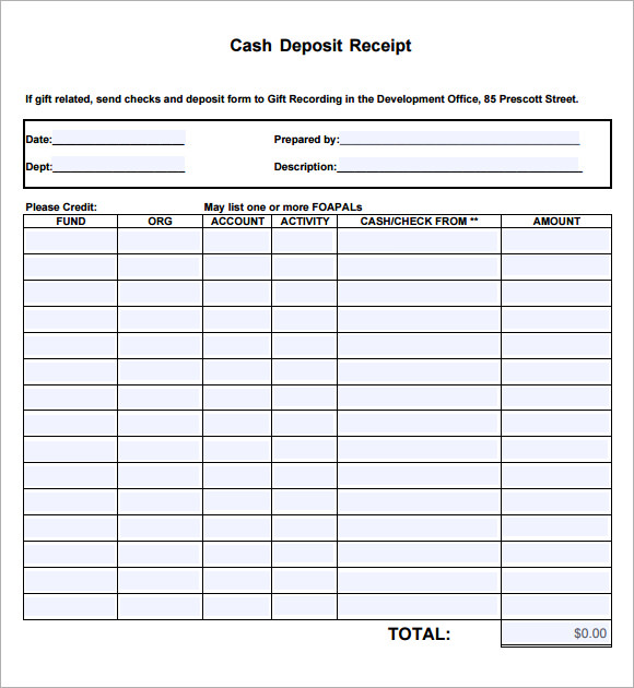 free 6 sample receipt templates in pdf