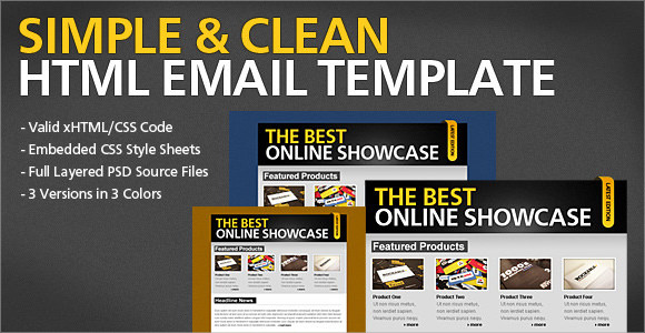 simple clean html email template