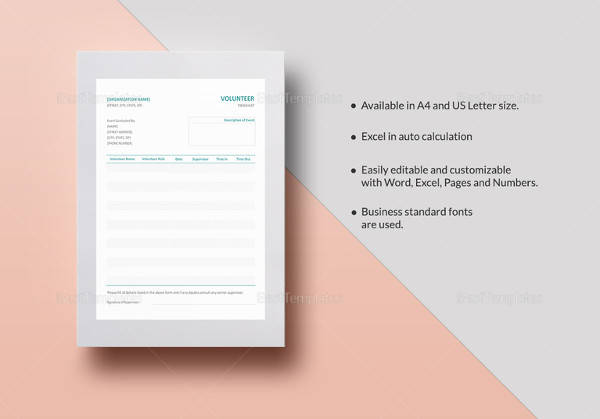 simple volunteer timesheet template1