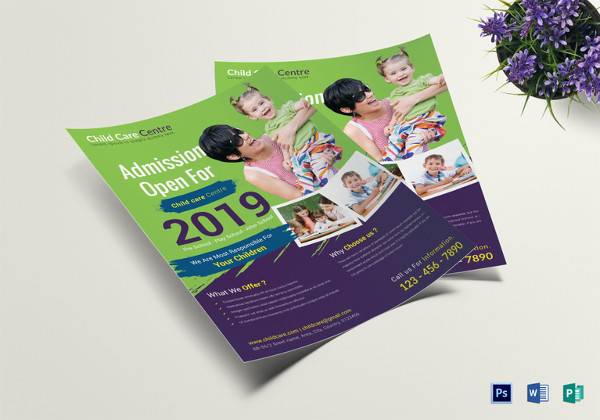 special child care centre flyer template