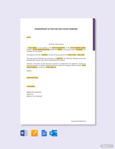 Free 28 Sponsorship Letter Templates In Ms Word Pdf 0805