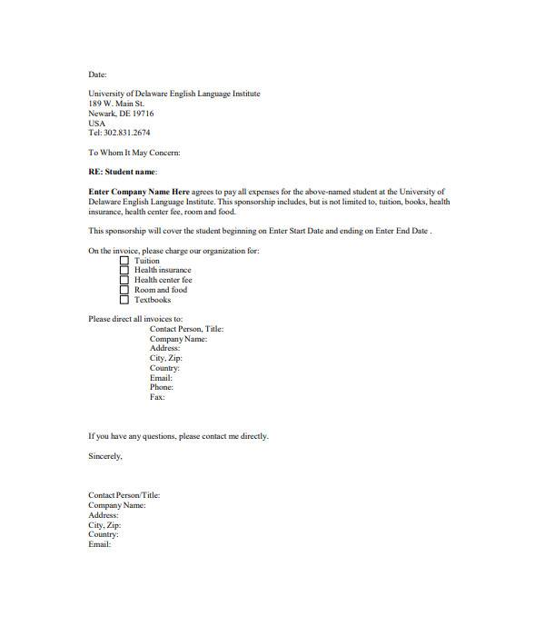 sponsorship letter in pdf