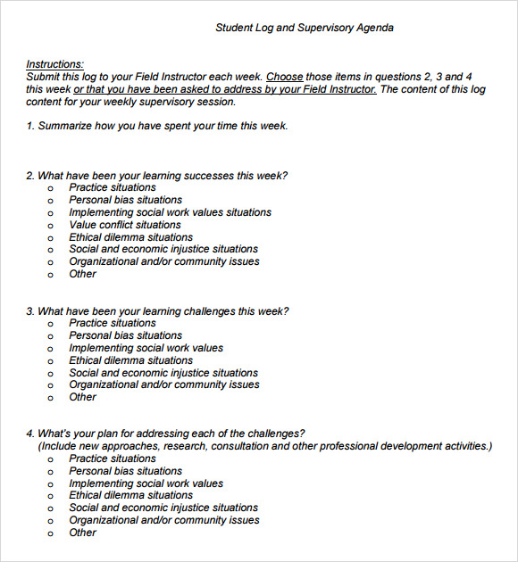 FREE 6 Student Agenda Samples In MS Word PDF