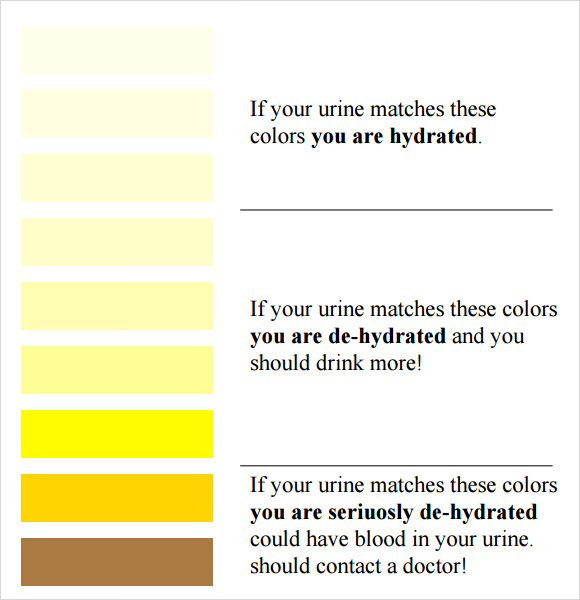 Urine Color Hydration Chart