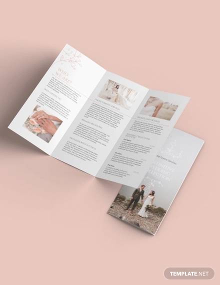 wedding planner tri fold brochure template