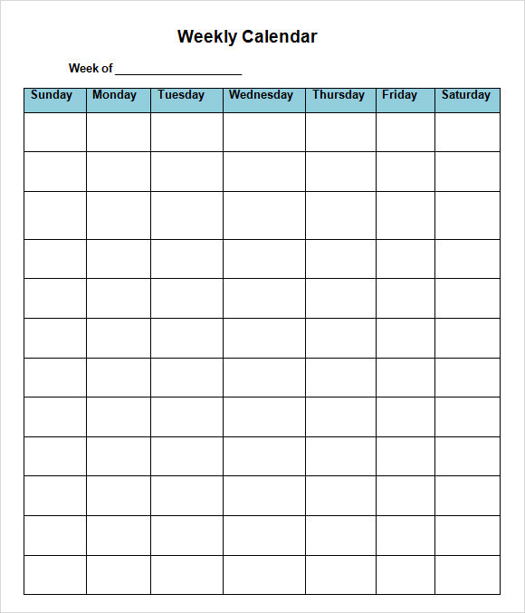 FREE 20 Sample Weekly Calendar Templates In Google Docs Google