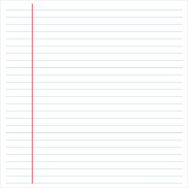 wide ruled notebook paper template
