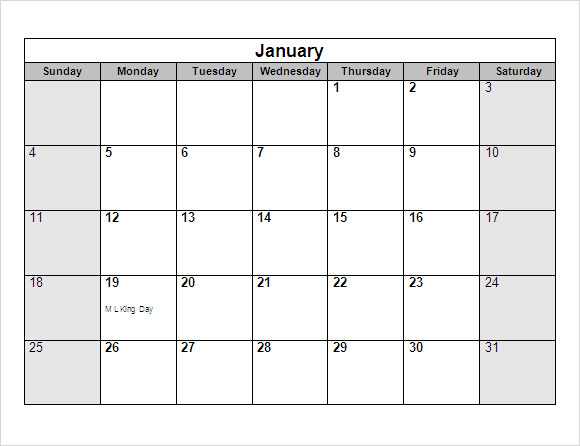 microsoft word year calendar template