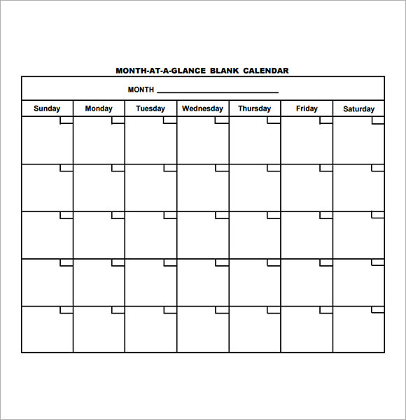FREE 15 Sample Blank Calendar Templates In PDF