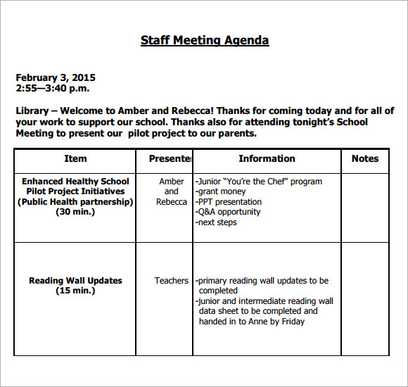 blank meeting agenda template