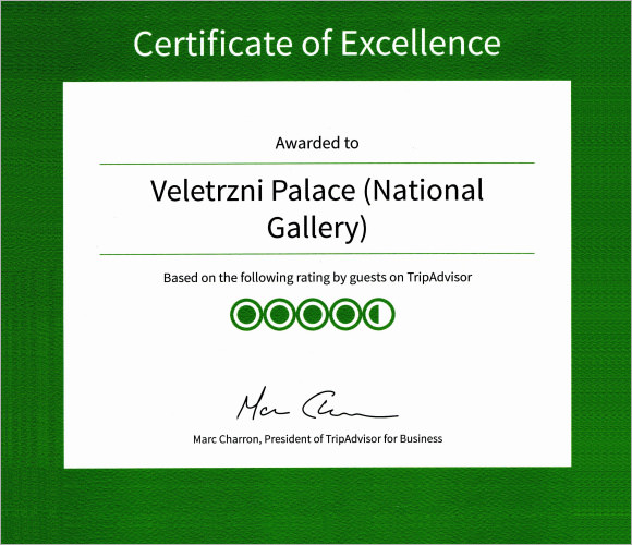 certificate of excellence tripadvisor