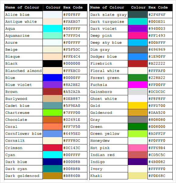 free-5-sample-css-color-chart-templates-in-pdf-ms-word