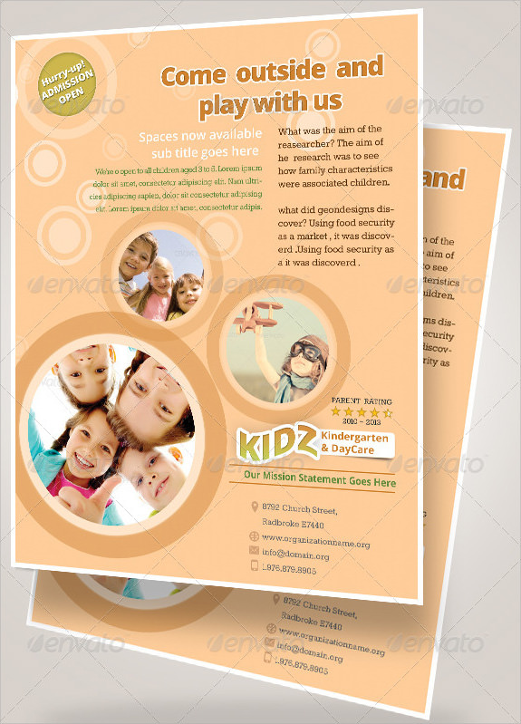 day care flyer ad design