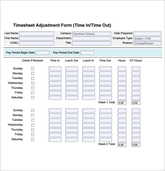 FREE 19+ Employee Timesheet Samples in Google Docs | Google Sheets