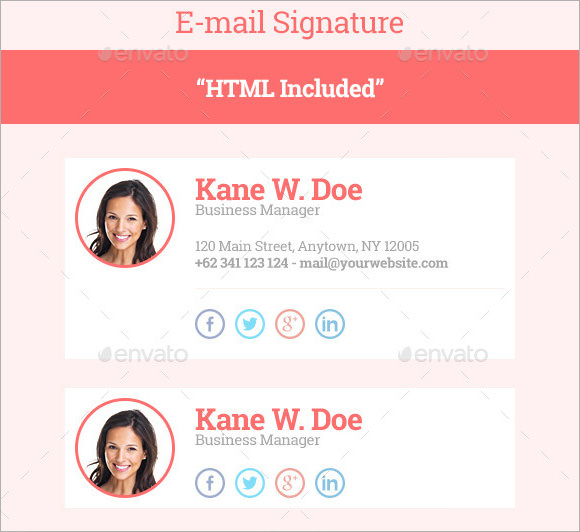 html email signature template