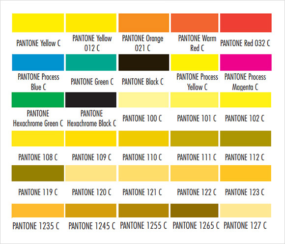 Free Download Pantone Color Chart Pdf