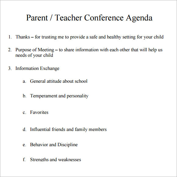 FREE 6 Sample Conference Agenda Templates In PDF