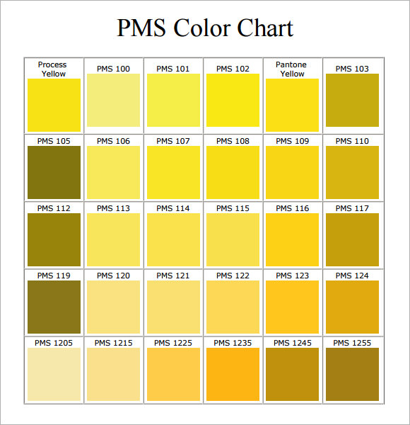 pms color chart pdf