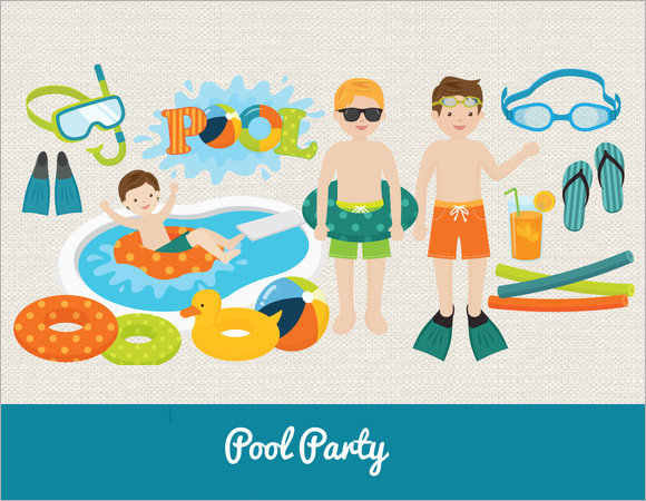 pool party invitation for kids1